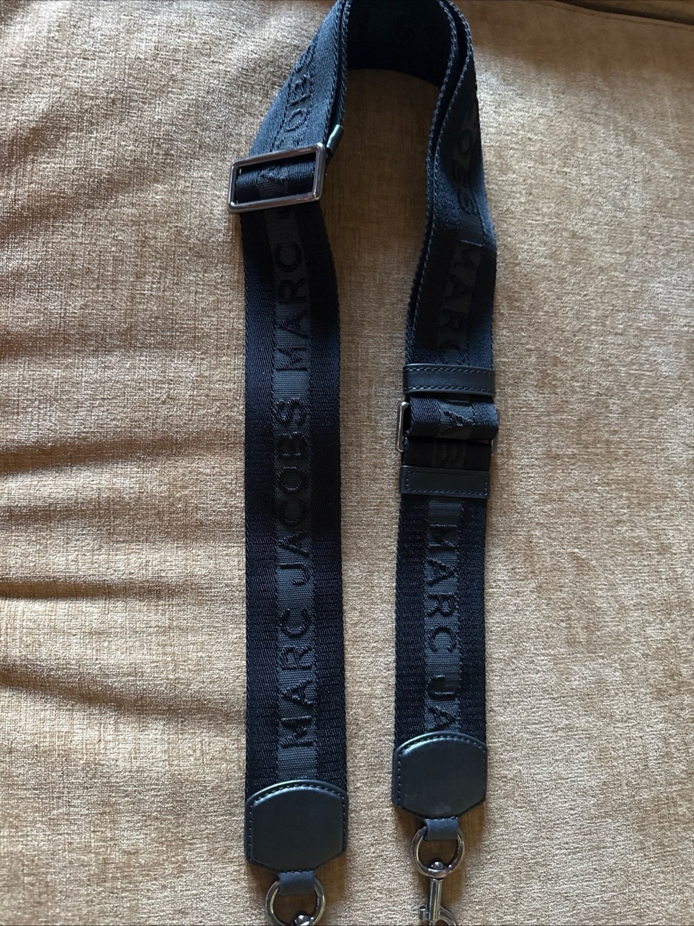Marc Jacobs Black Branded Adjustable Shoulder crossbody Strap
